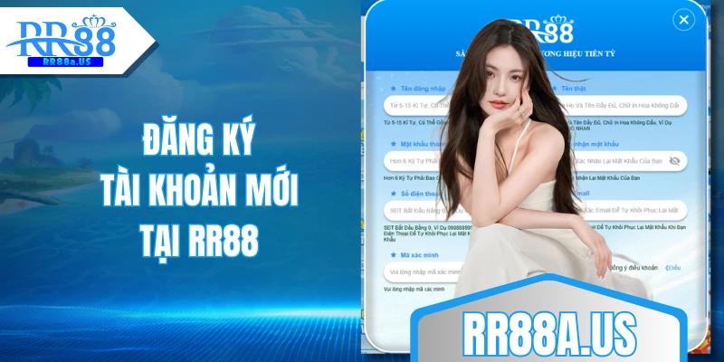 Đăng ký tài khoản mới tại RR88